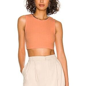 Lovers and Friends Lydia cropped tank in peach